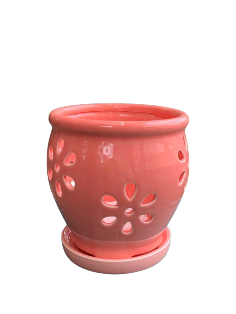 Orchid Ceramic Pot Pink P1